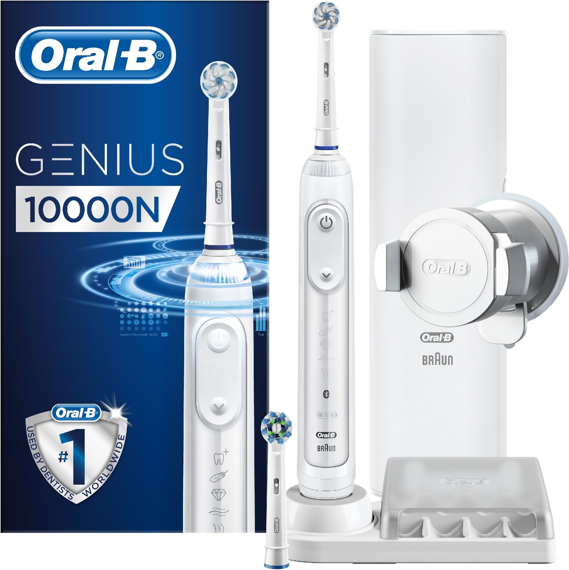 ORAL-B Genius 10000N valkoinen sähköhammasharja