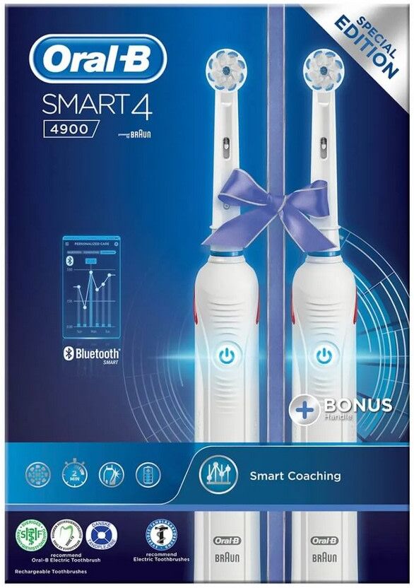 Oral-B Smart 4900 Duo sähköhammasharja tuplarungolla