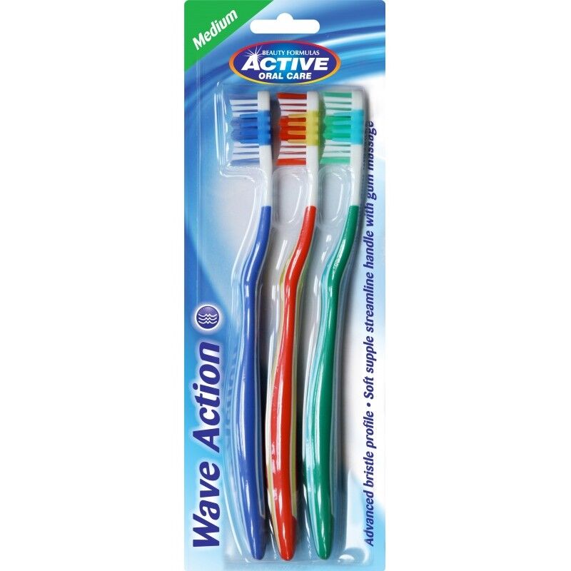 Active Oral Care Wave Action hammasharjat Medium 3 kpl Hammasharja