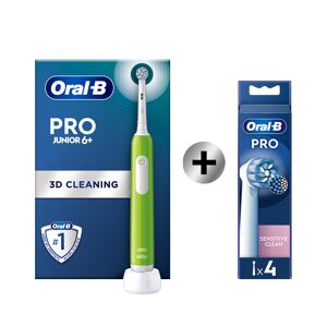 Pro1 Verte Junior Brosse à dents électrique + 4 brossettes