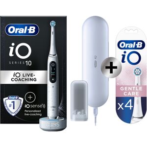 IO 10 Blanche Brosse à dents électrique avec brossette + 4 brossettes