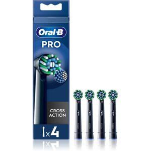 Oral B PRO Cross Action têtes de remplacement pour brosse à dents Black 4 pcs