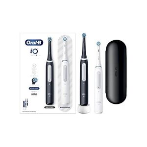 Oral B Oral-b io 4 - duo avec etui de voyage - noire et blanche - brosses à dents électriques connectées - Publicité