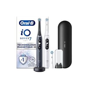 Oral B Oral-b io 7 - duo avec etui de voyage premium - noire et blanche - brosses à dents électriques - Publicité