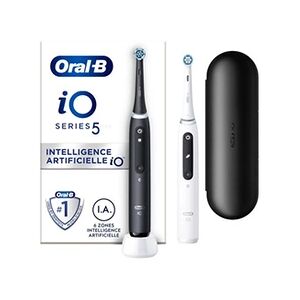 Oral B Oral-b io 5 - duo avec etui de voyage - noire et blanche - brosses à dents électriques connectées - Publicité