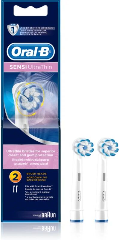 Oral B Sensitive UltraThin EB 60 Replacement Heads For Toothbrush 2 pcs