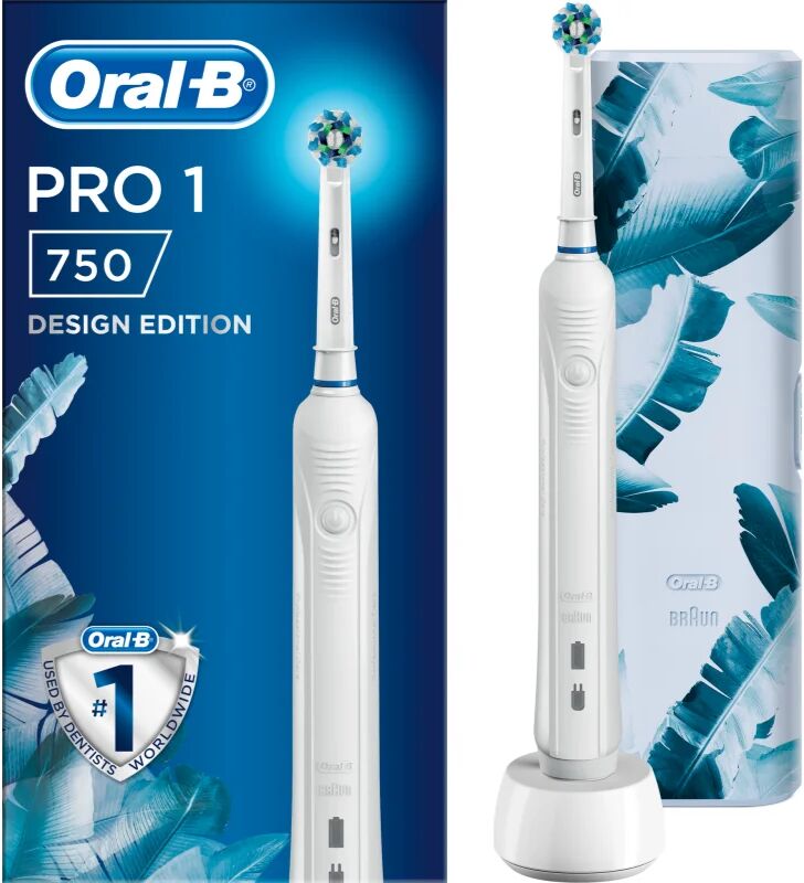 Oral B Pro 1 750 Cross Action White Electric Toothbrush With Bag