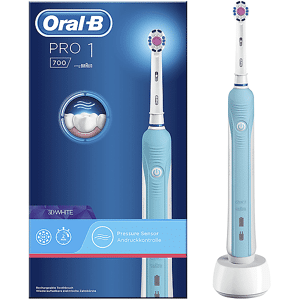 Lot Oral-b Pro 700 - Brosse A Dent Electrique 3d White + 2 X 4 Tetes De Recharge