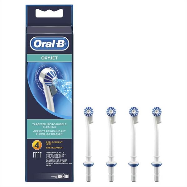 oral-b testine di ricambio oxyjet 4 ricambi-bianco