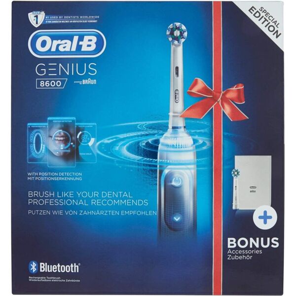 oral-b 8600s genius spazzolino elettrico da denti oscillante rotante ricaricabile bluetooth 5 modalità sensore di pressione - 8600s genius