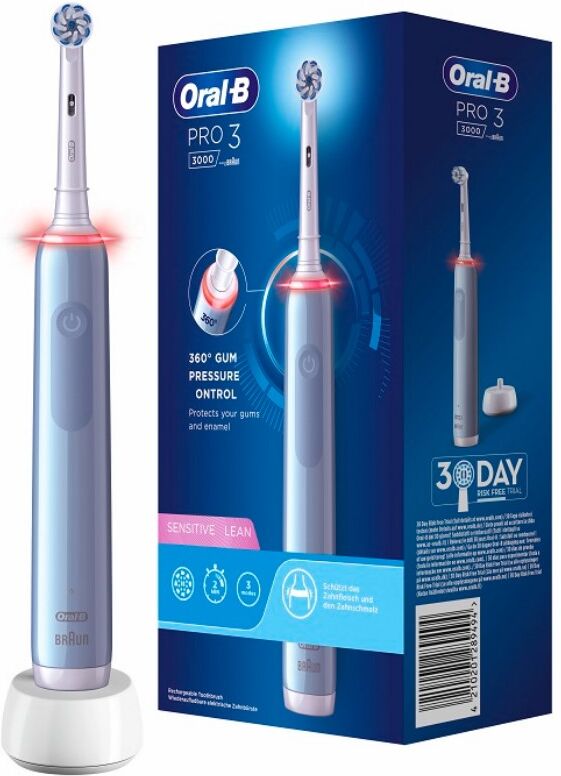 Oral-B Pro 3 Blu Sensitive Spazzolino Elettrico + 2 Refill