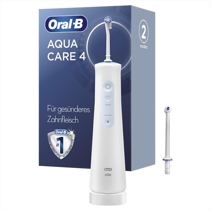 oral-b idropulsore portatile aquacare 4-bianco/blu