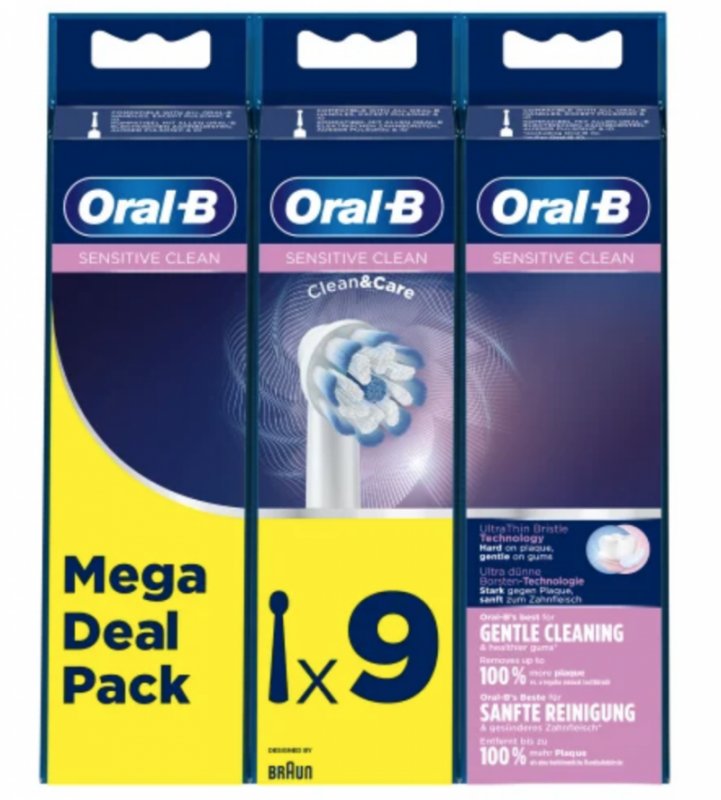 Oral-B Sensitive Clean & Care Toothbrush Heads 9 stk Tannkost