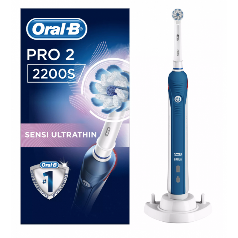 Oral-B Pro 2 2200S Blue Sensi Ultrathin 1 stk Elektrisk Tannbørste