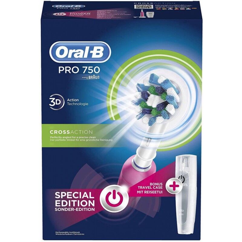 Oral-B Pro 750 Cross Action Pink 1 stk Tannkost