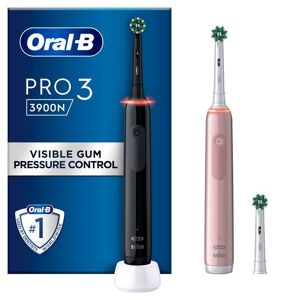 Oral-B Pro 3 3950N 2-pack Svart + Rosa Eltandborste