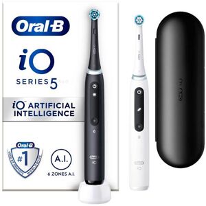 Oral-B iO 5 Svart och Vit Eltandborste 2-pack