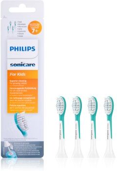 Philips Sonicare For Kids 7+ Standard HX6044/33 Replacement Heads For Toothbrush 7+ 4 pc