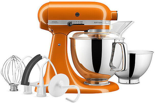 Auf Lager KITCHENAID Küchenmaschine Artisan 175 4,8l 300 Watt 5KSM175PSEHY Honey 8003437047725 orange EG