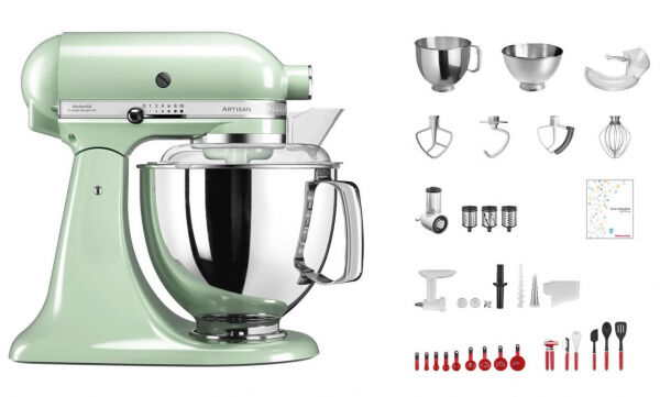 KitchenAid Artisan KSM200 - Küchenmaschine Hellgrün - Swiss Anniversary Set