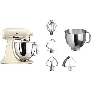 KitchenAid KSM125MP Artisan Küchen- maschine, mit Flex- Rüher und Edelstahl- schüssel, 3tlg.-Set