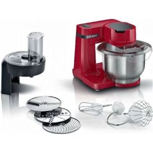 Bosch mums2er01 robot de cocina mum serie 2/ 700w/ capacidad 3.8l/ rojo/ 7 accesorios