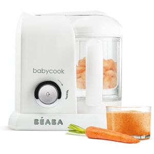 Béaba , Babycook Solo, Robot Bébé 4 en 1 Mixeur-Cuiseur, Cuisson Vapeur, Diversification alimentaire, Petits pots bébé maison, White/Silver - Publicité