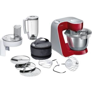 Bosch MUM58720 robot da cucina 1000 W 3,9 L Grigio, Rosso, Acciaio inossidabile (MUM58720)