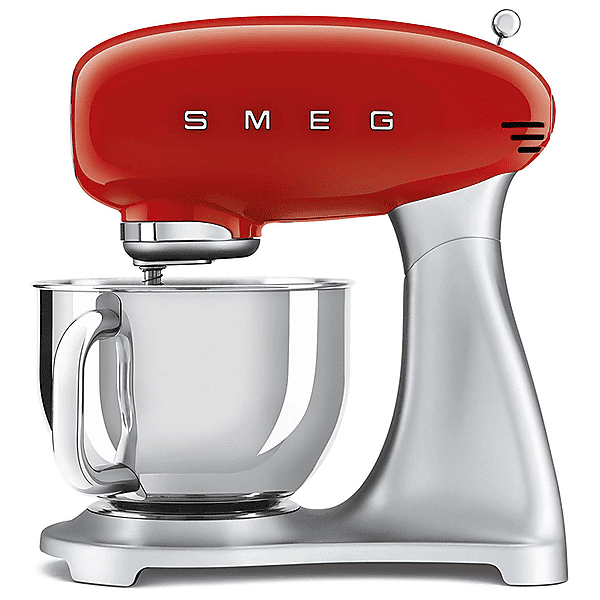 smeg smf02rdeu impastatrice planetaria, 800 w, capacità ciotola 4,8 l, rosso