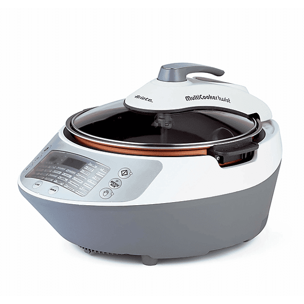 ariete multicooker twist multicooker, 1900 w, capacità ciotola 5 l, bianco-metal