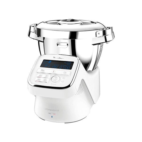 moulinex i-companion xl hf9081n robot da cucina, 1550 w, capacità ciotola 3 l, snow white metal