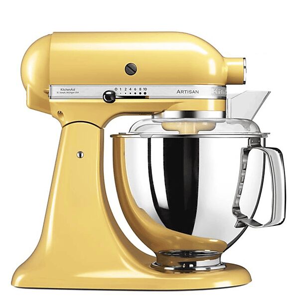 kitchenaid 5ksm175psemy impastatrice planetaria, 300 w, capacità ciotola 4,8 l, giallo majestic