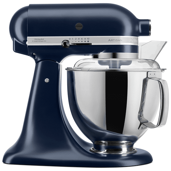 kitchenaid 5ksm175pseib impastatrice planetaria, 300 w, capacità ciotola 4,8 l, ink blue