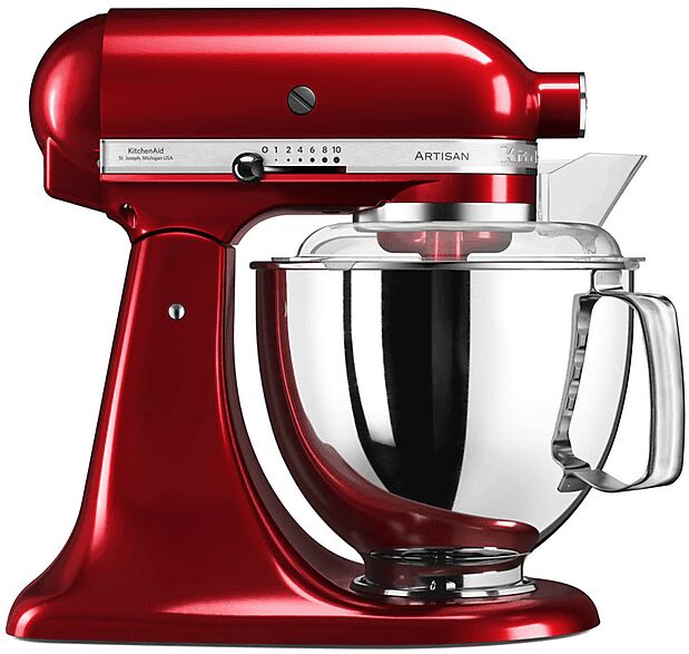 KitchenAid 5KSM175PSECA IMPASTATRICE PLANETARIA, 300 W, capacità ciotola 4,8 l, Rosso Mela Metallizzato