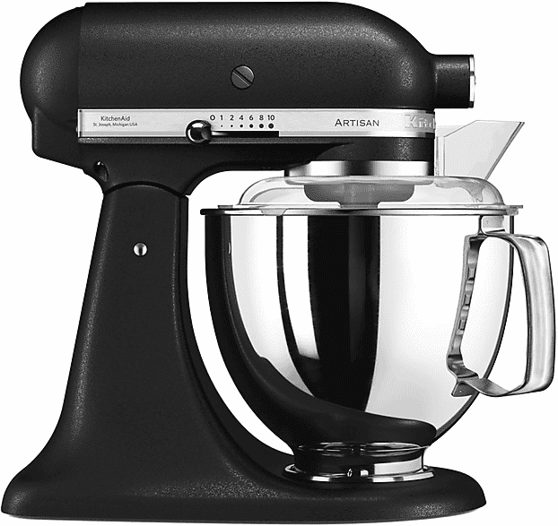 kitchenaid 5ksm175psebk impastatrice planetaria, 300 w, capacità ciotola 4,8 l, ghisa nero