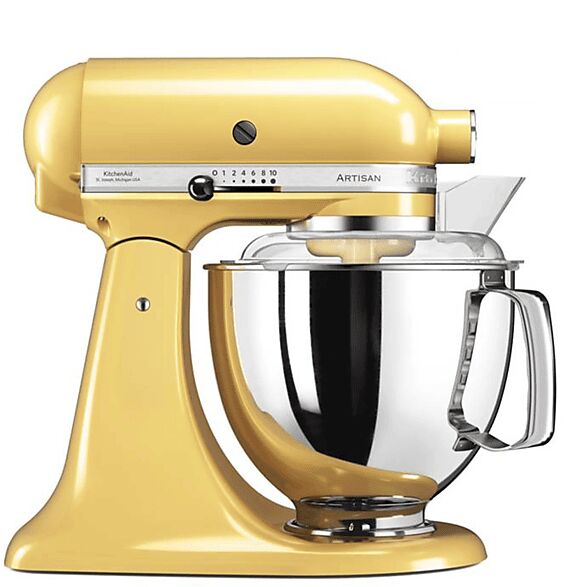 KitchenAid 5KSM175PSEMY IMPASTATRICE PLANETARIA, 300 W, capacità ciotola 4,8 l, Giallo Majestic