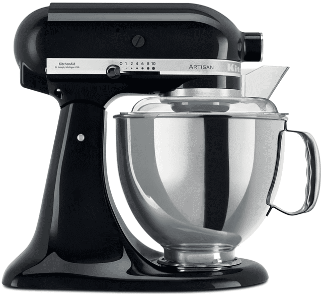 KitchenAid 5KSM175PSEOB IMPASTATRICE PLANETARIA, 300 W, capacità ciotola 4,8 l, NERO ONICE