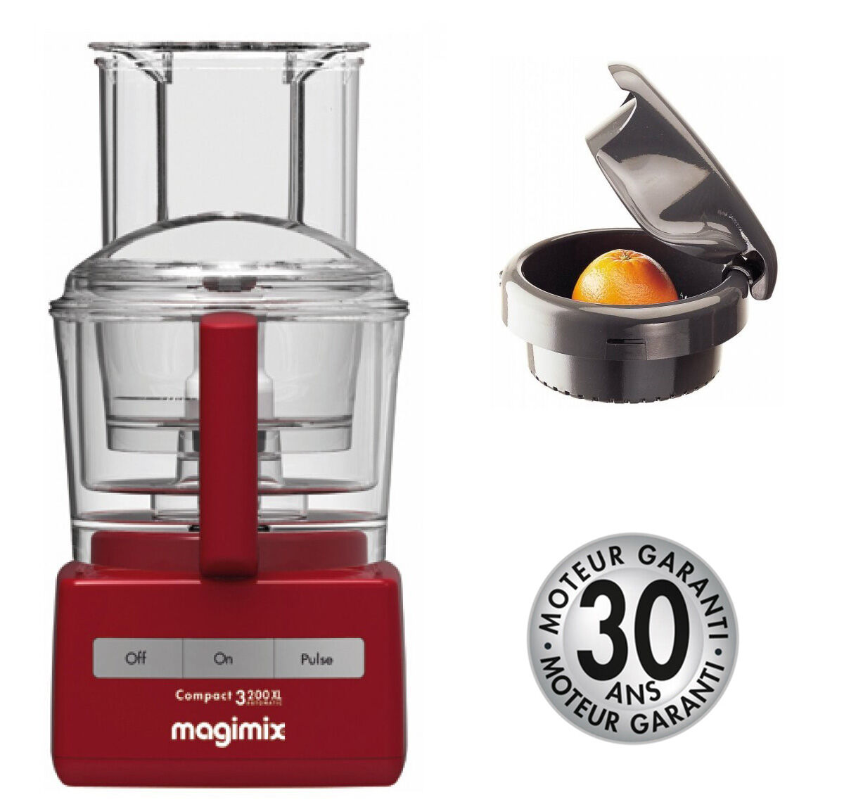 Magimix Robot Da Cucina Compact 3200xl Rosso Spremiagrumi Incluso