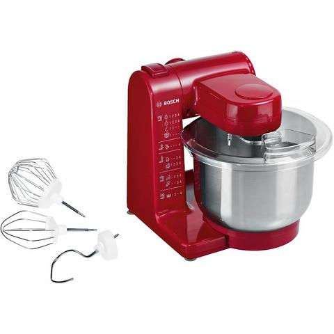 Bosch Keukenmachine MUM44R1 4 opstappen, rood, 500 Watt  - 99.90 - rood