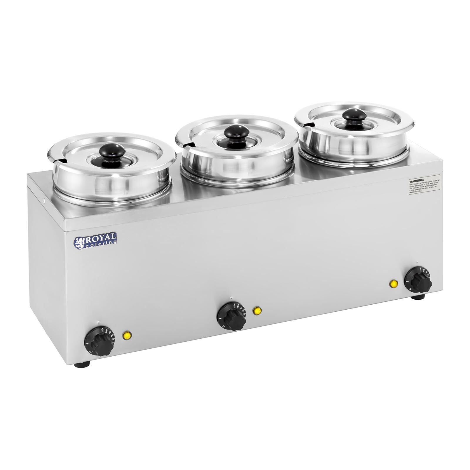 Royal Catering Bain Marie - 3 x 2,75 liter - 450 W 10010577