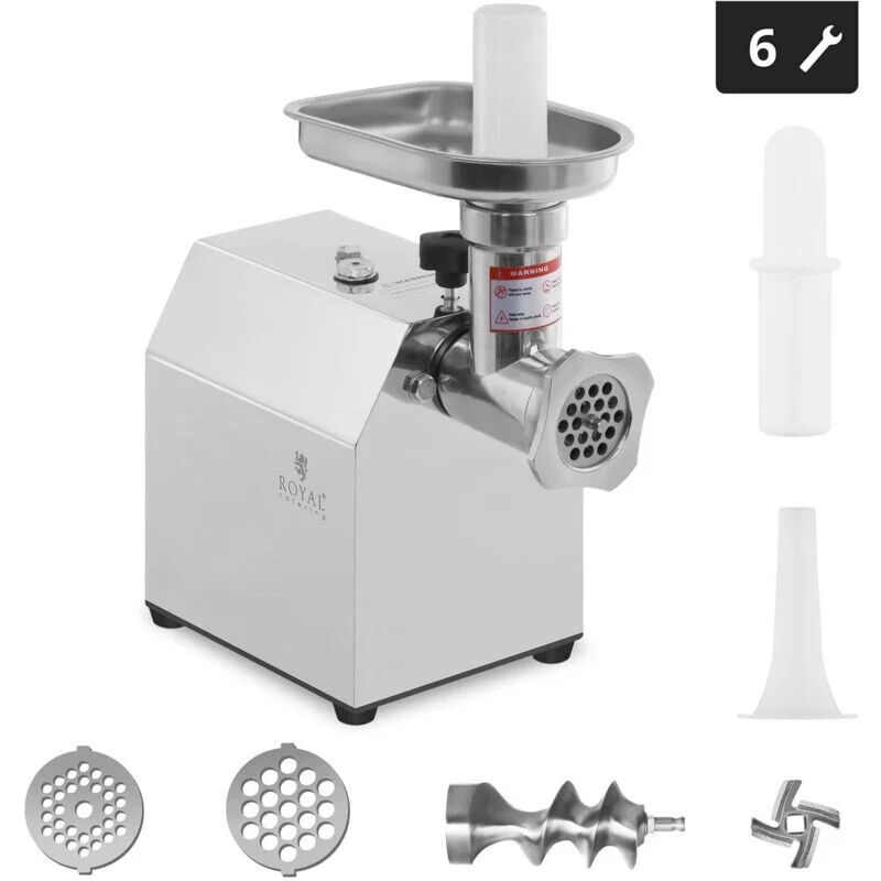 ROYAL CATERING Meat Mincer Grinder Electric Food Stainless Steel Processor Professional 600 w