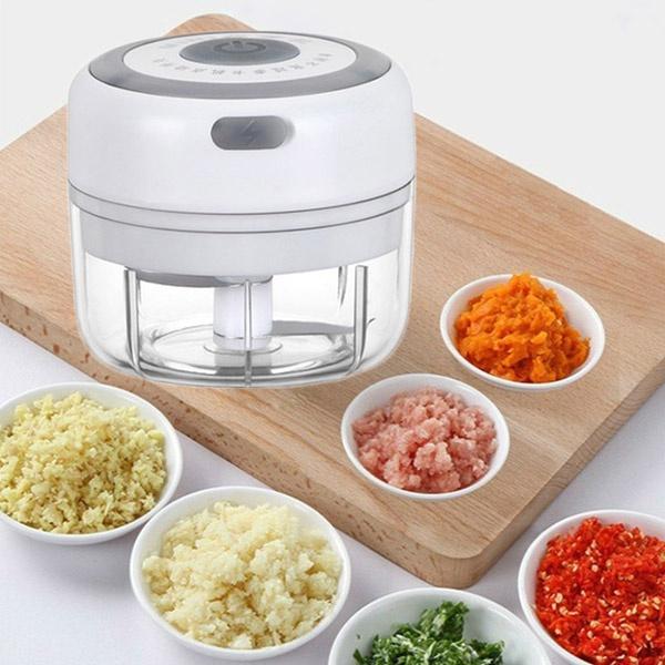 A MIJIA Home Electric Garlic Press Smart Electric Mini Food Garlic Vegetable Chopper Meat Grinder Crusher Press for Nut Fruit Rechargeable Multi-function Processor