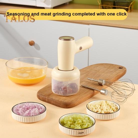 Daydreamer 1 Set Electric Egg Beater Portable Cordless Electric Garlic Chopper USB Rechargeable Handheld Food Processor for Home