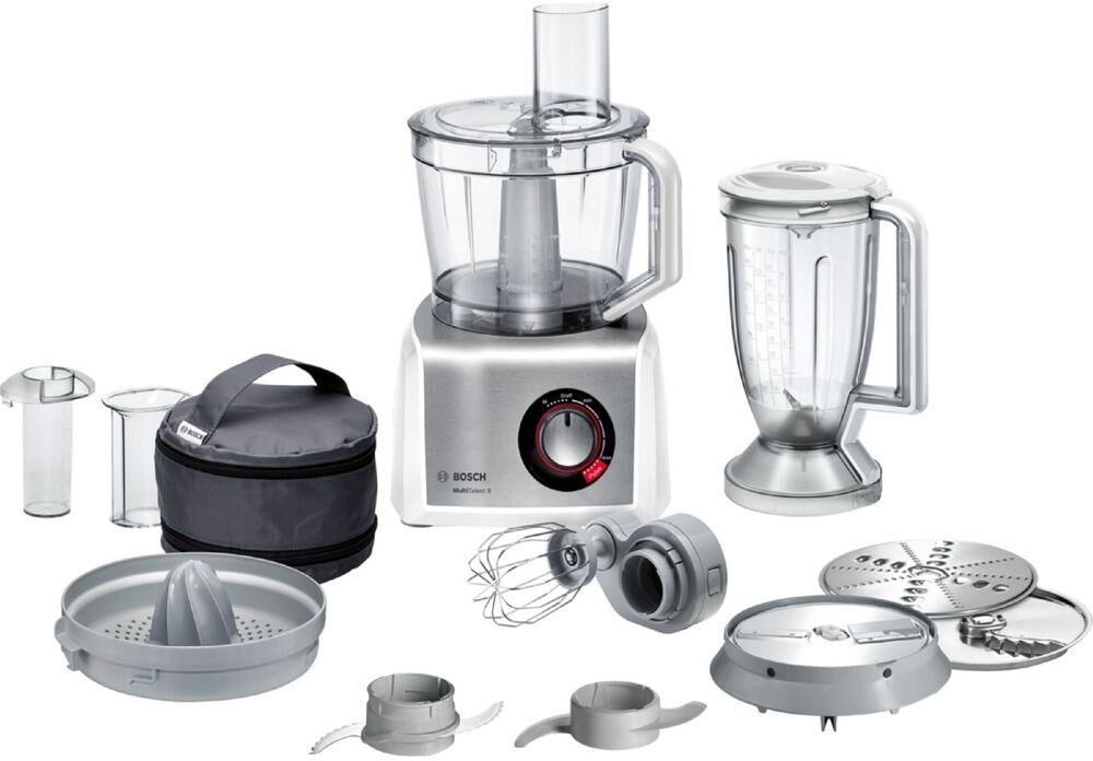 BOSCH MultiTalent8 MC812S734G Food Processor - Silver & White, White,Silver/Grey