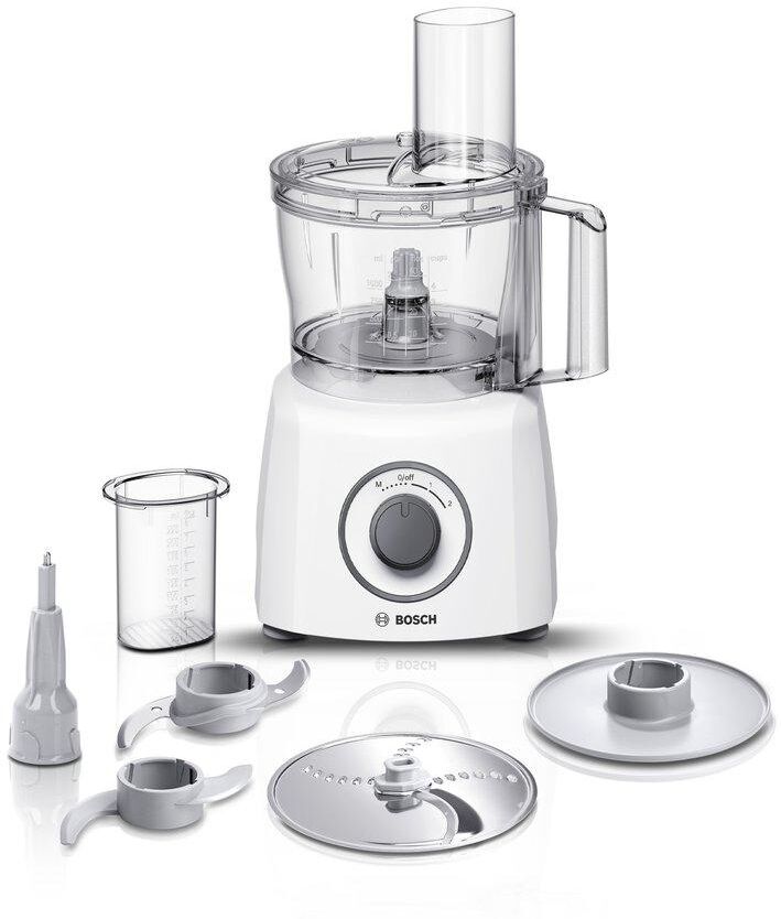 BOSCH MultiTalent3 MCM3100WGB Food Processor - White, White