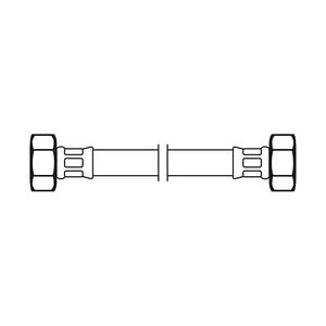 diaqua® Techline NT Panzerschlauch IG 1/2 x IG 1/2, DN16, 50 cm