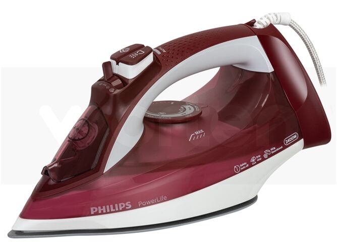 Philips Plancha de Vapor PHILIPS GC2997/40 (Chorro Vapor: 160 g/min - Suela: Teflón)