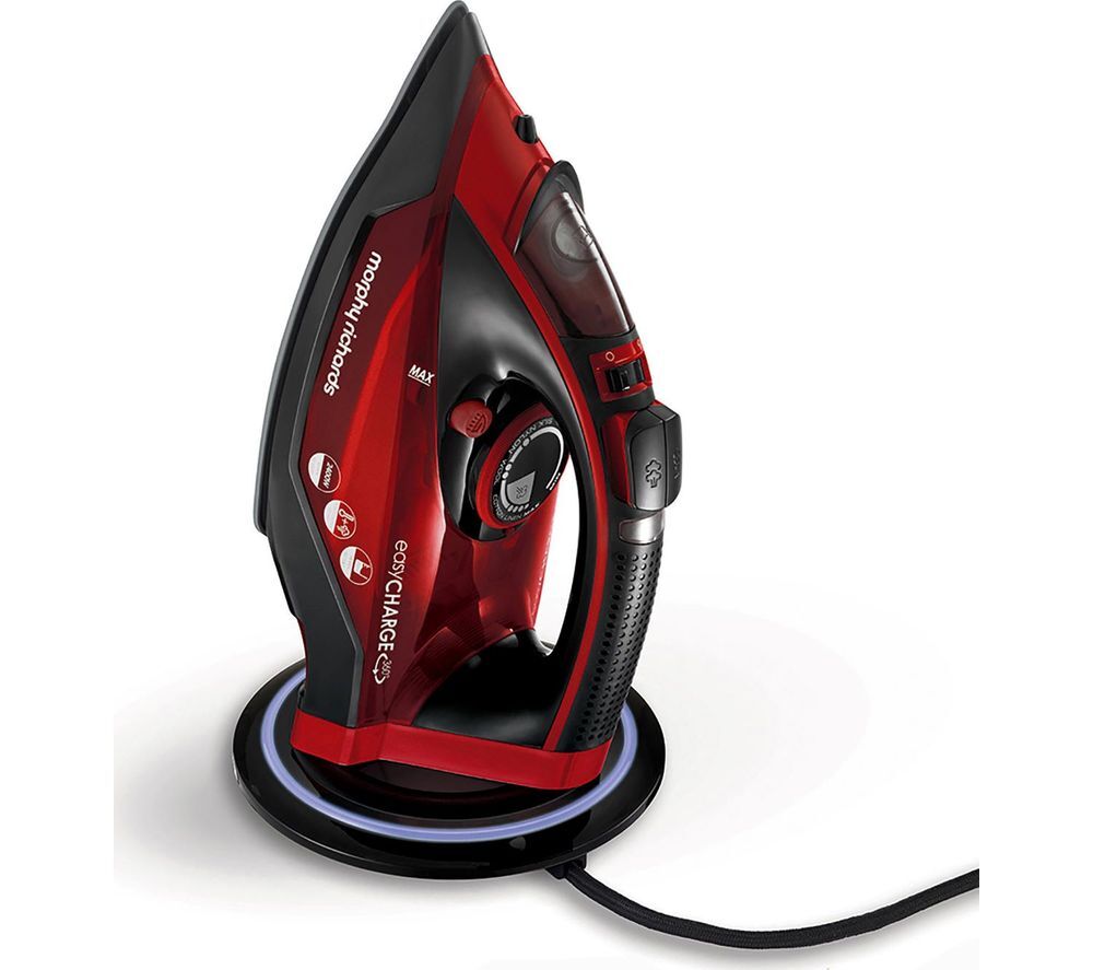 MORPHY RICHARDS Easycharge 303250 Cordless Steam Iron - Red &amp; Black, Red
