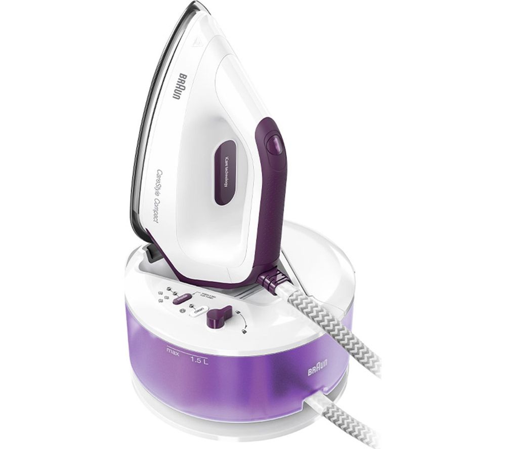 Braun CareStyle Compact IS2144.VI Steam Generator Iron - White &amp; Purple, Braun