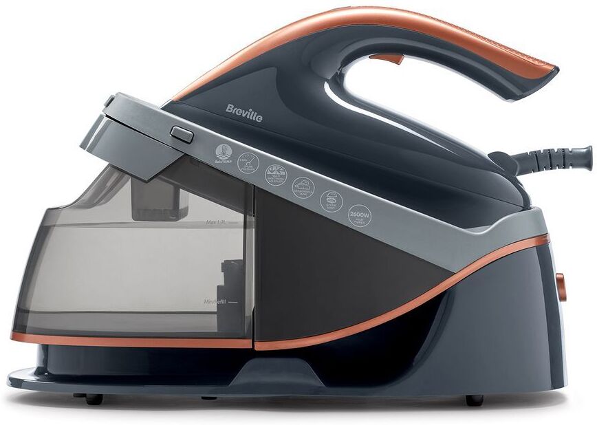 BREVILLE PressXpress VIN411 Steam Generator Iron - Grey &amp; Rose Gold, Grey